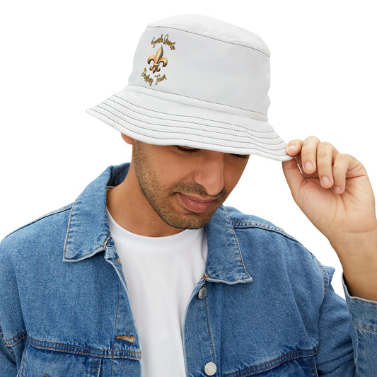 "French Quarter Drinking Team"  White Bucket Hat with Black or White Stitching