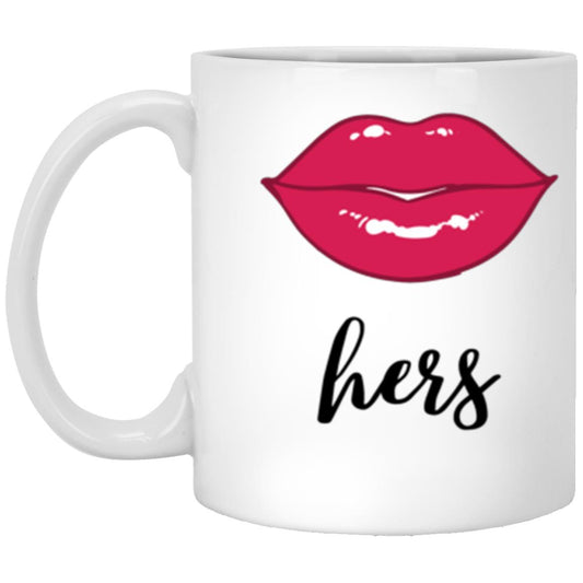 " Hers" wrap around 11oz white mug.