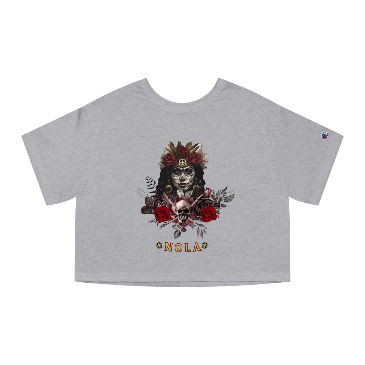 "Camille- NOLA Pirate" Women's Cropped T-Shirt