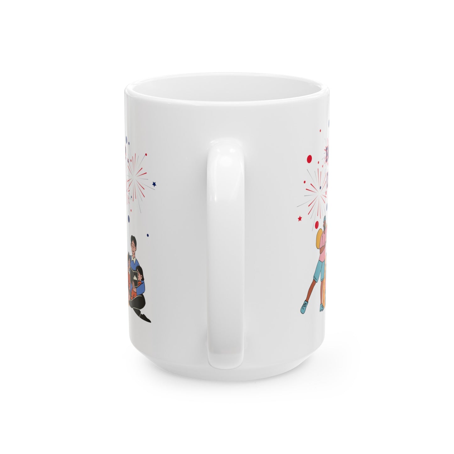 "Best Single Dad Ever"  Urban Setting-Design, White Ceramic Mug, (11 oz, 15 oz)