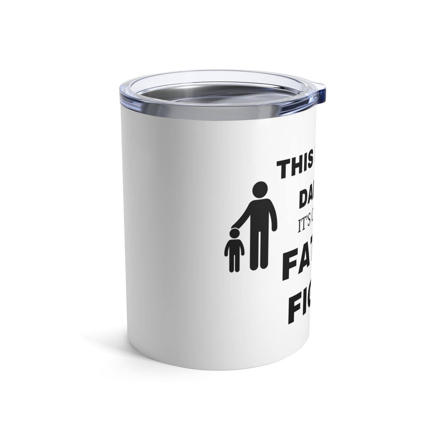 "NOT A DAD BOD" Design #1,  Stainless Steel Insulated,  White 10 oz Tumbler