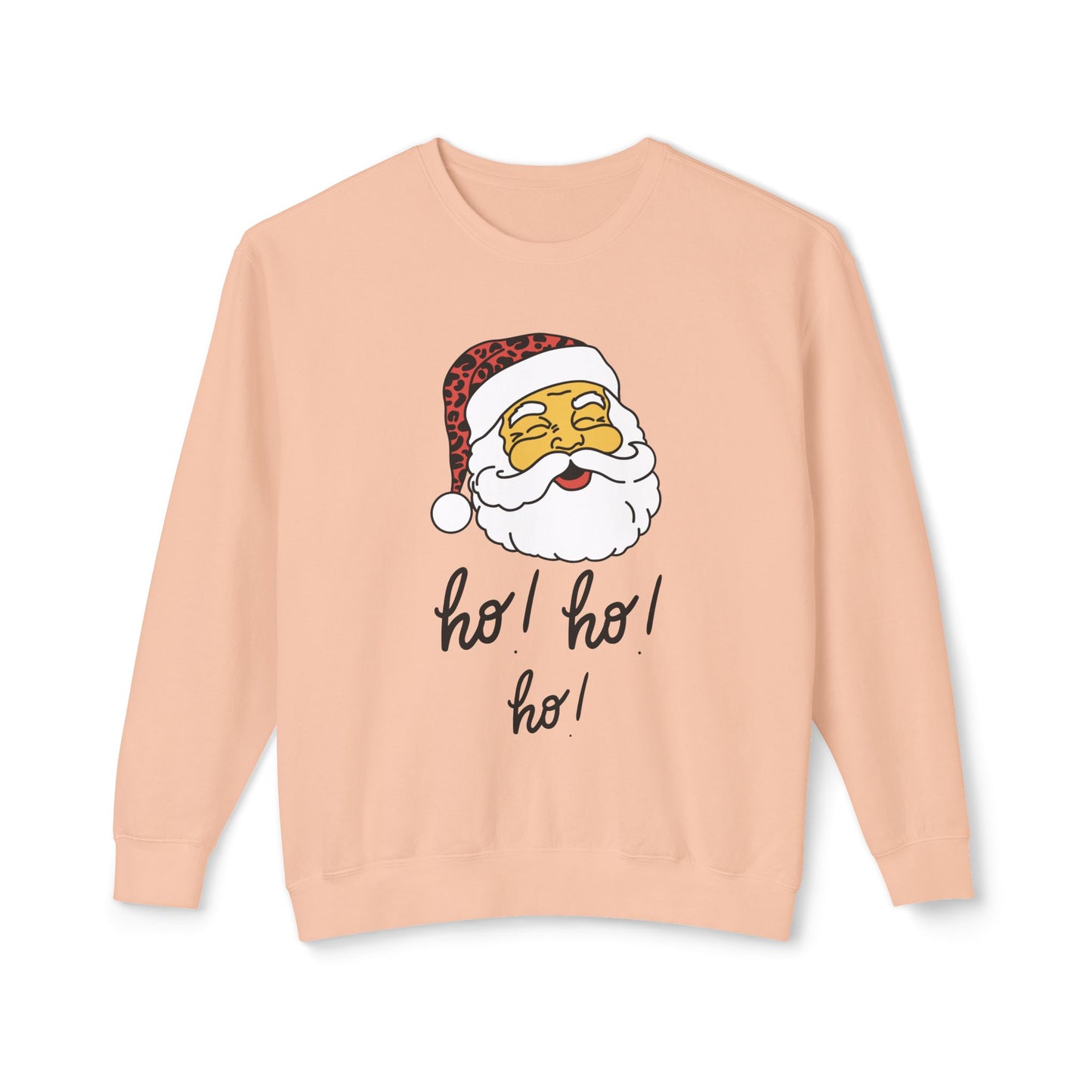 "Ho, Ho, Ho," Unisex Lightweight Crewneck Xmas Sweatshirt