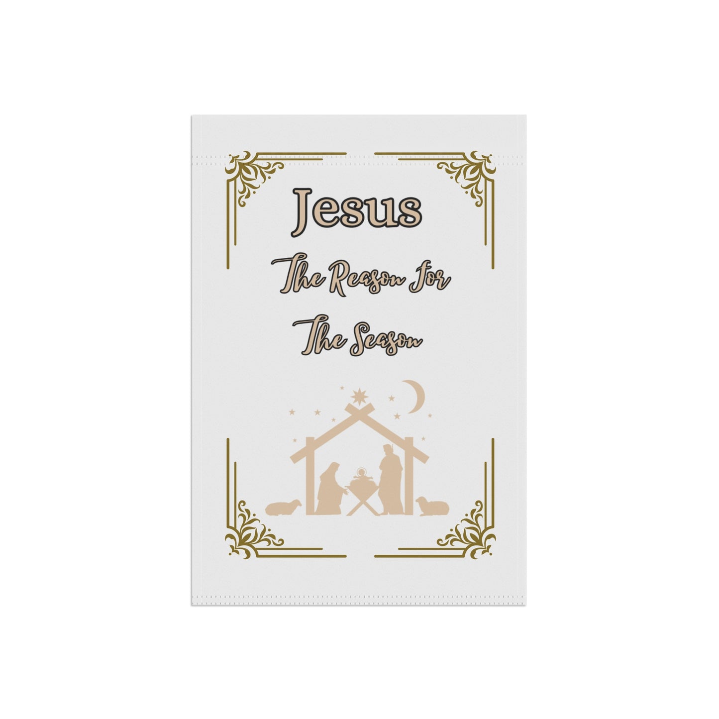 "Jesus Is The Reason For The Season" Lawn/Garden Banner in White