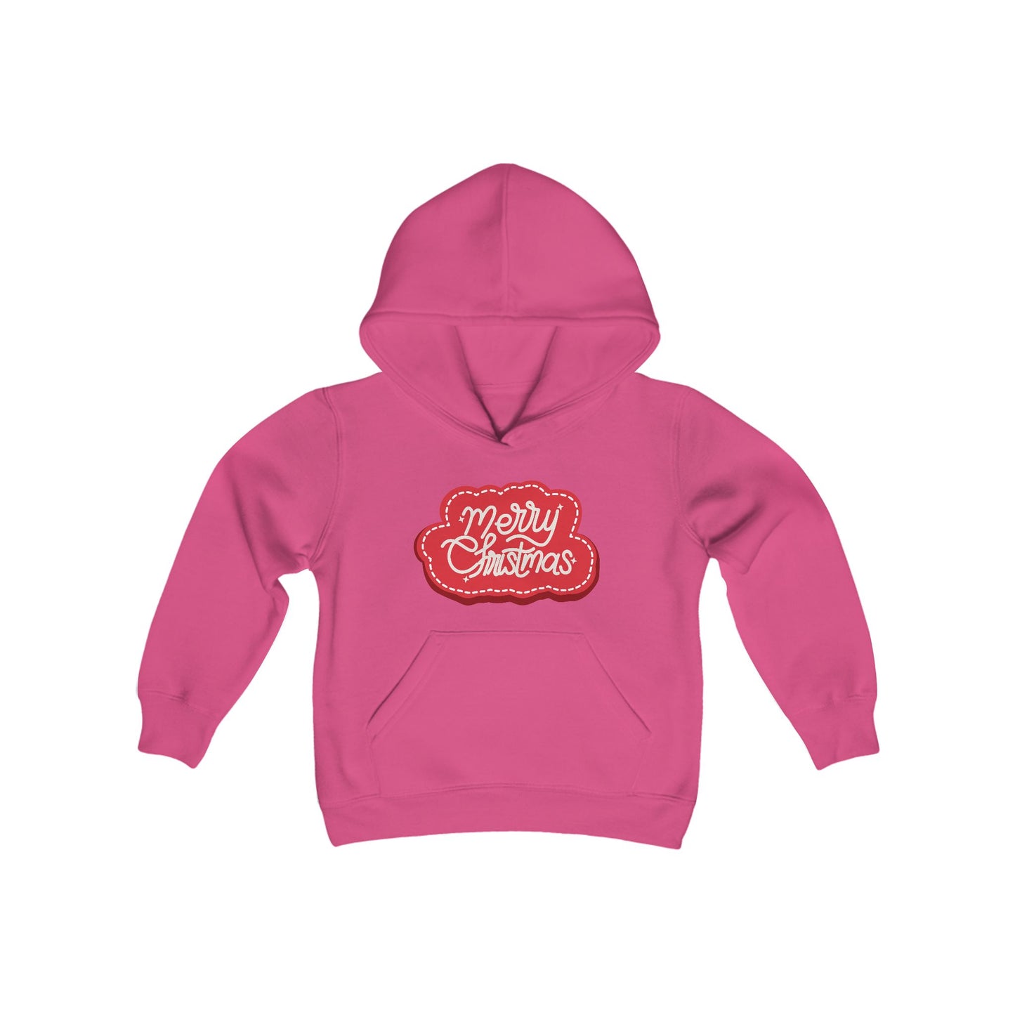 "Merry Christmas" Youth Heavy Blend Hooded Sweatshirt