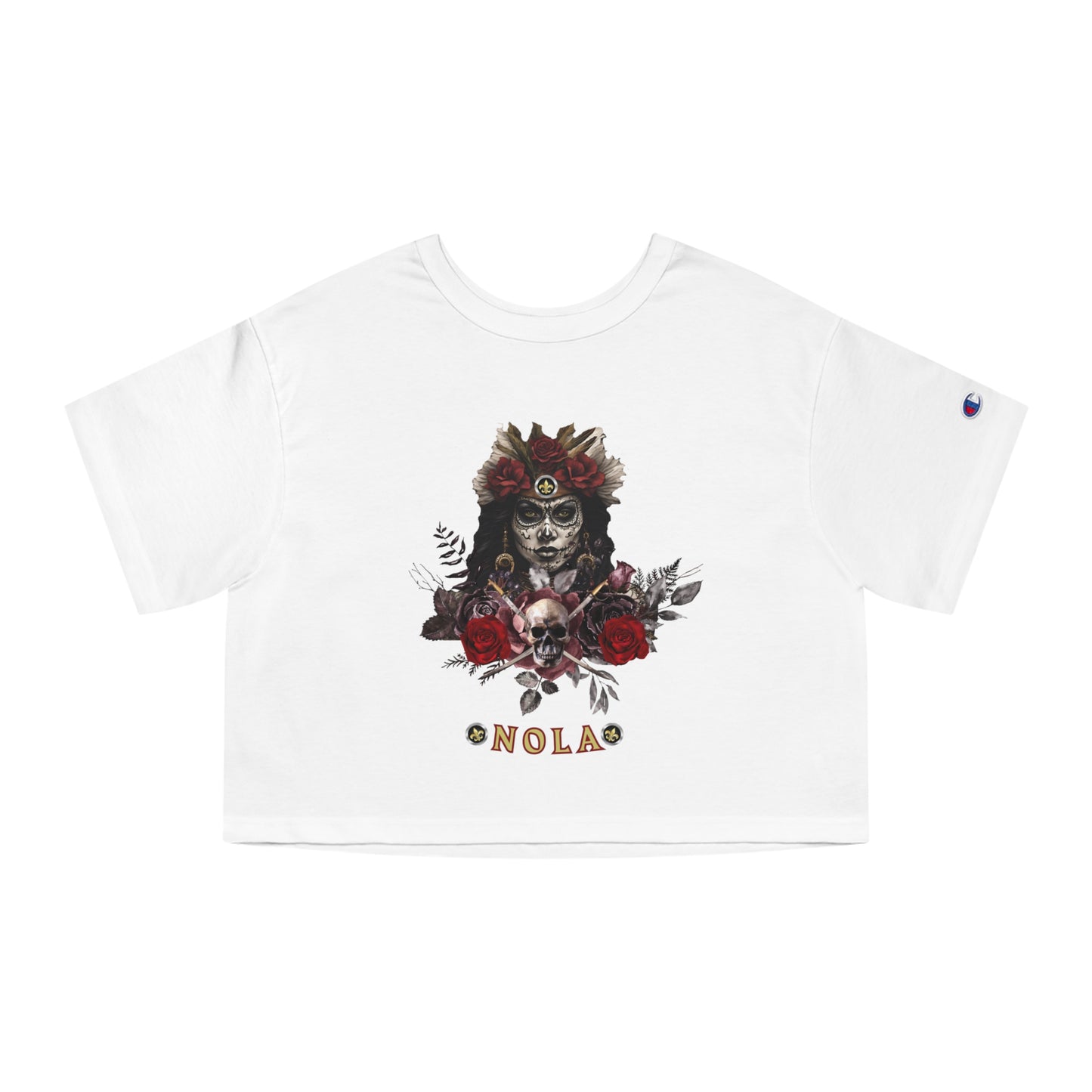 "Camille- NOLA Pirate" Women's Cropped T-Shirt