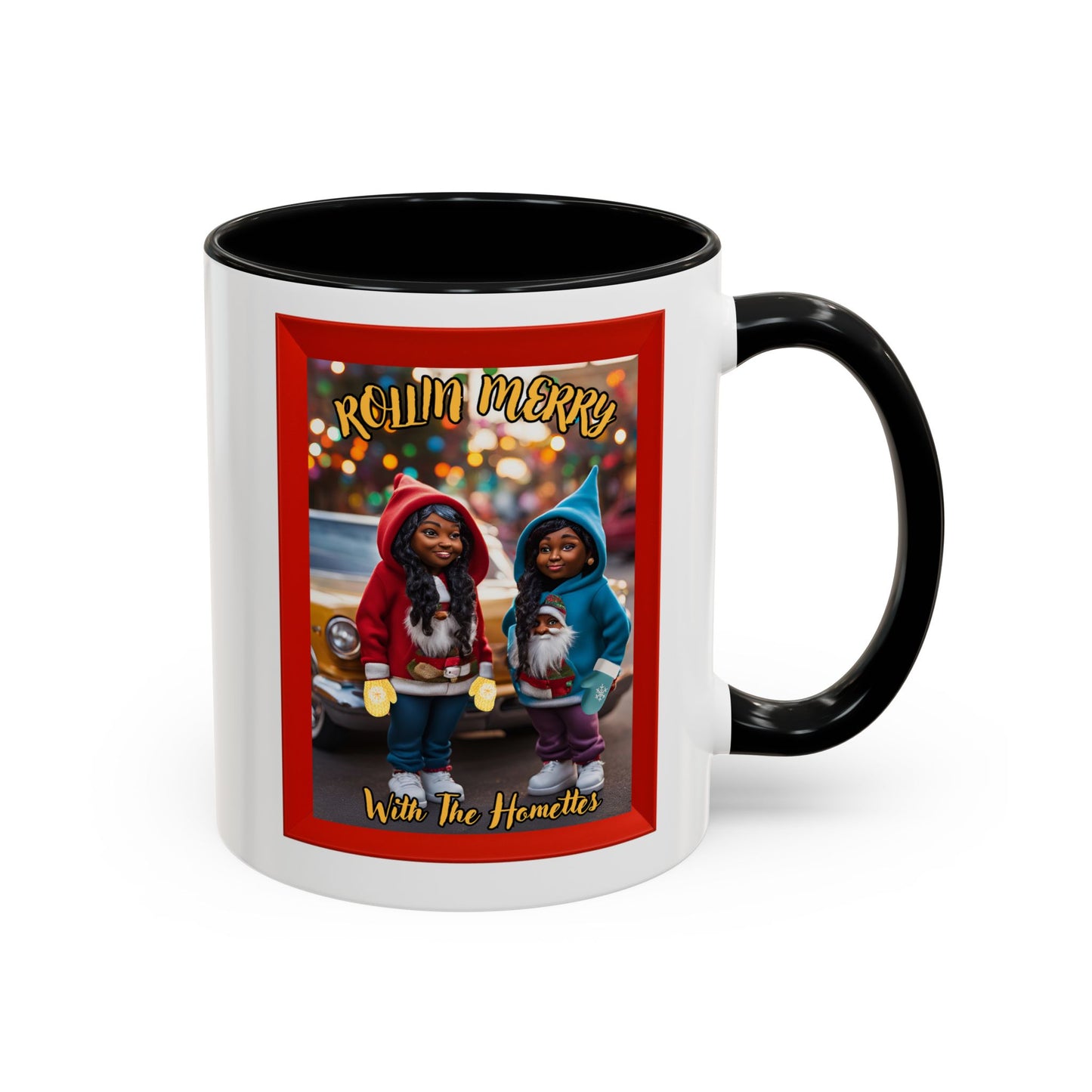 "Rollin Merry With The Homettes", Accent Coffee Mug (11, 15oz)