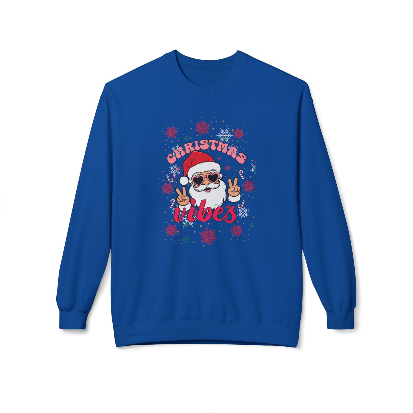 "Christmas Vibes" Unisex Midweight ,Softstyle Fleece Crewneck Sweatshirt