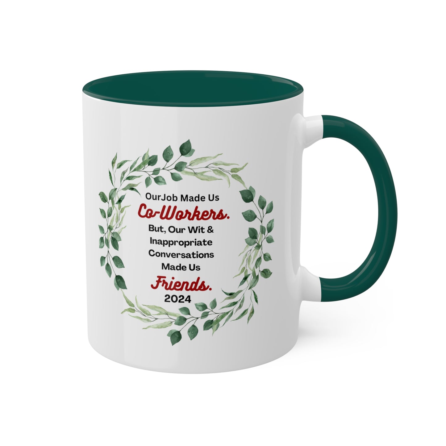 "Co-Workers and Friends" Colorful Mugs, 11oz