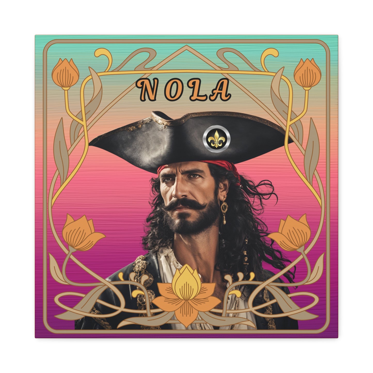 "Olde NOLA Pirate Series-Juan" Canvas Gallery Wraps