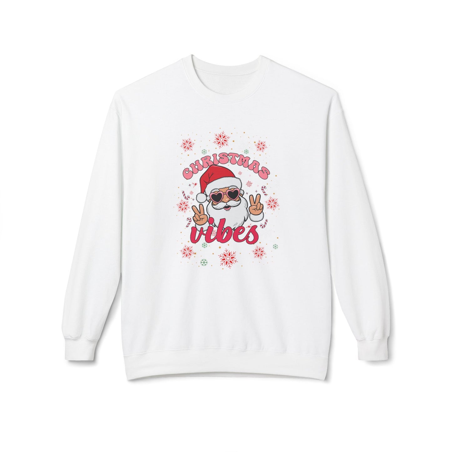 "Christmas Vibes" Unisex Midweight ,Softstyle Fleece Crewneck Sweatshirt