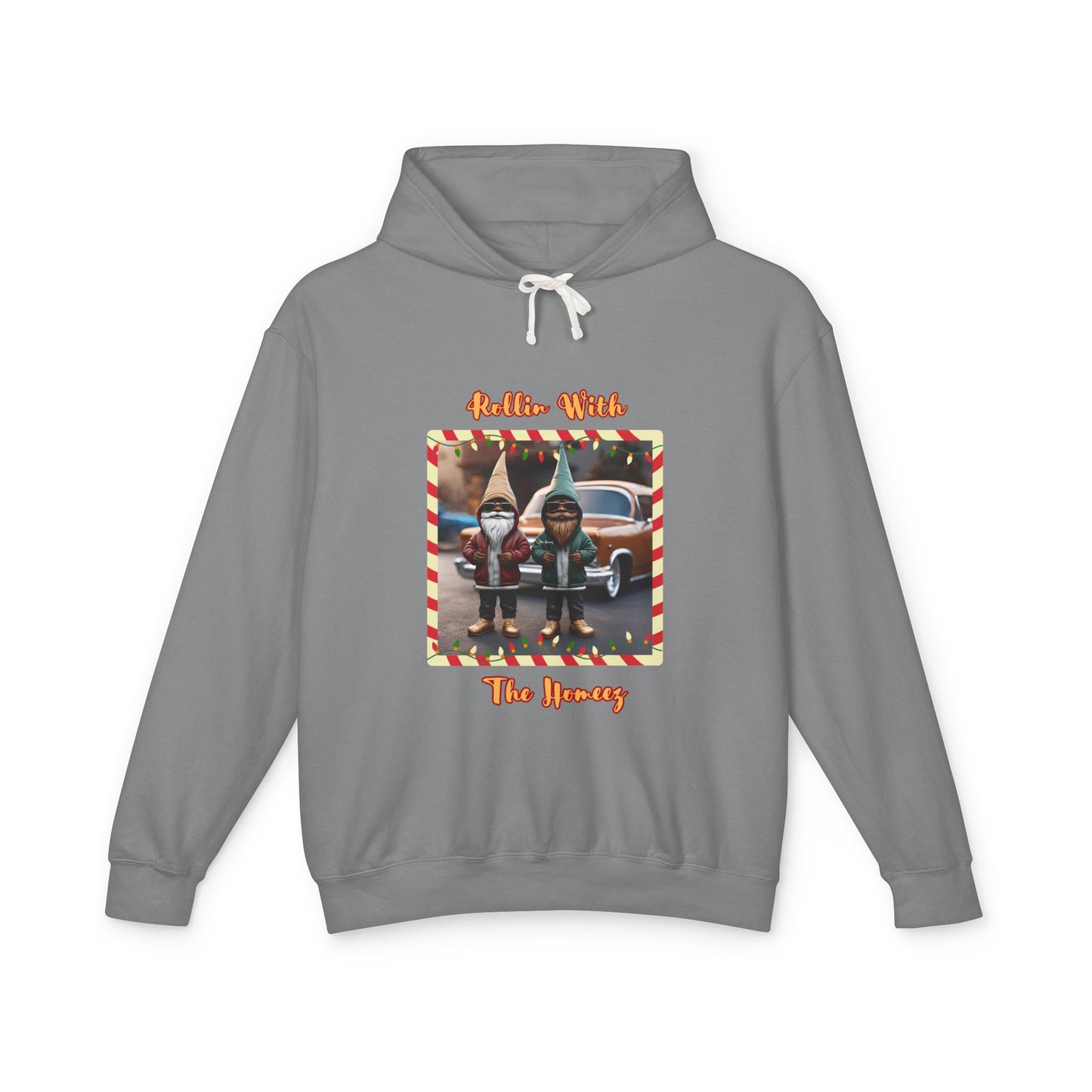 "Rollin With The Homeez" Unisex Lightweight Hooded Sweatshirt