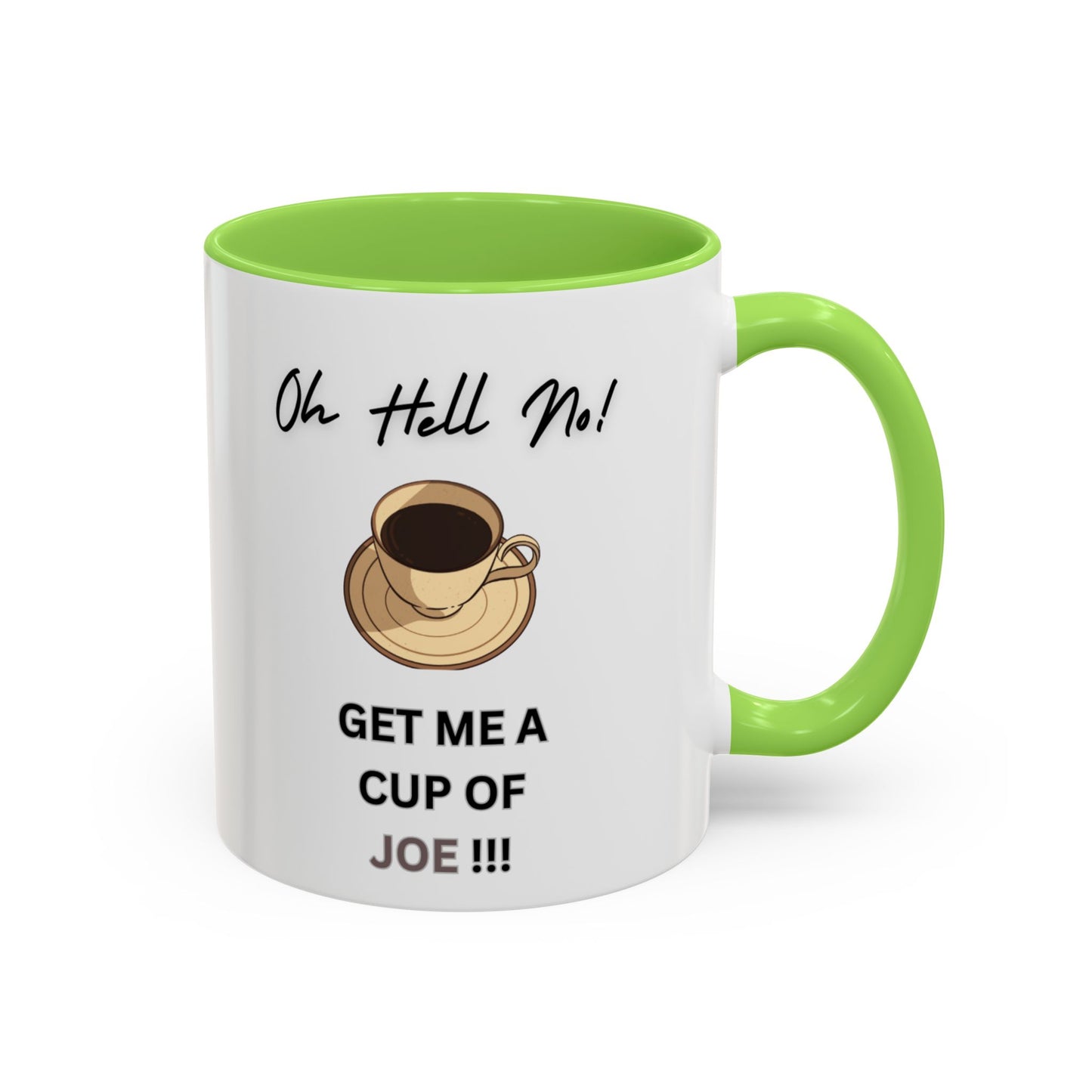 "Matcha Man-Java Joe" White Ceramic Mug with Color Accents (11oz, 15oz)