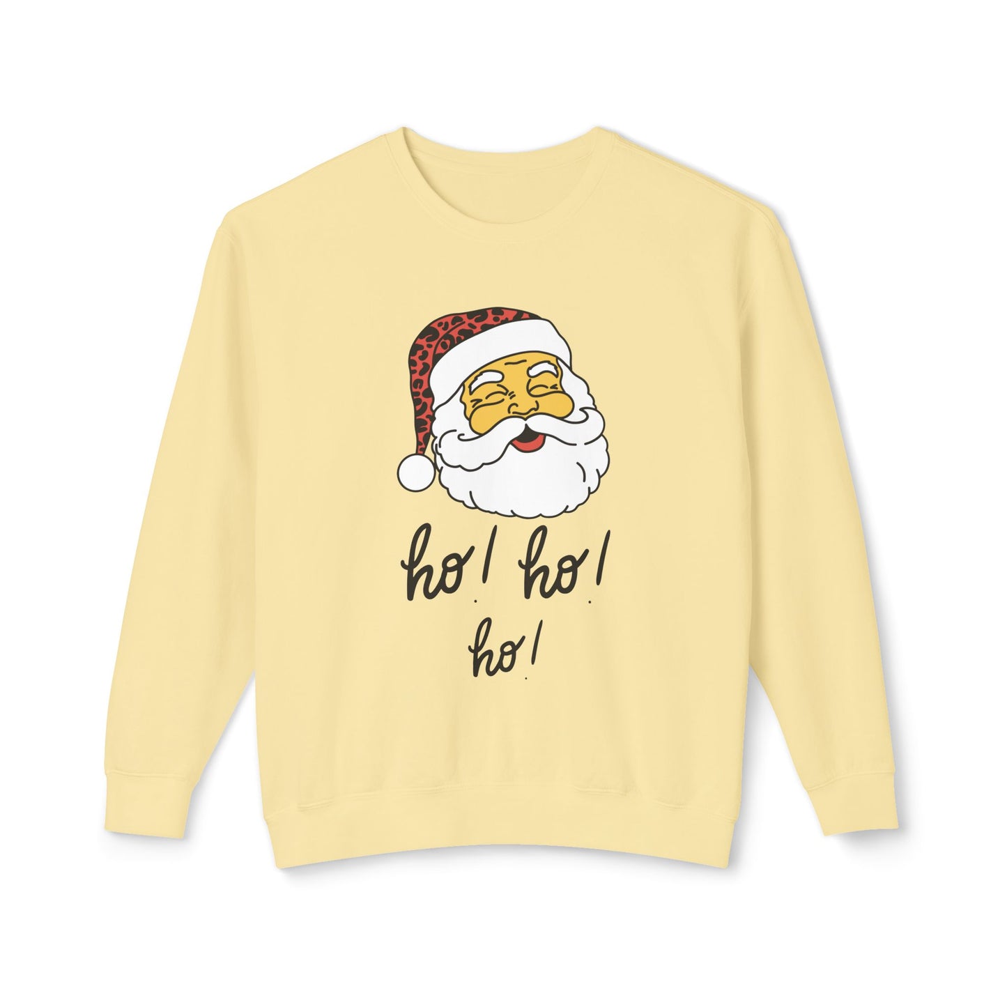 "Ho, Ho, Ho," Unisex Lightweight Crewneck Xmas Sweatshirt