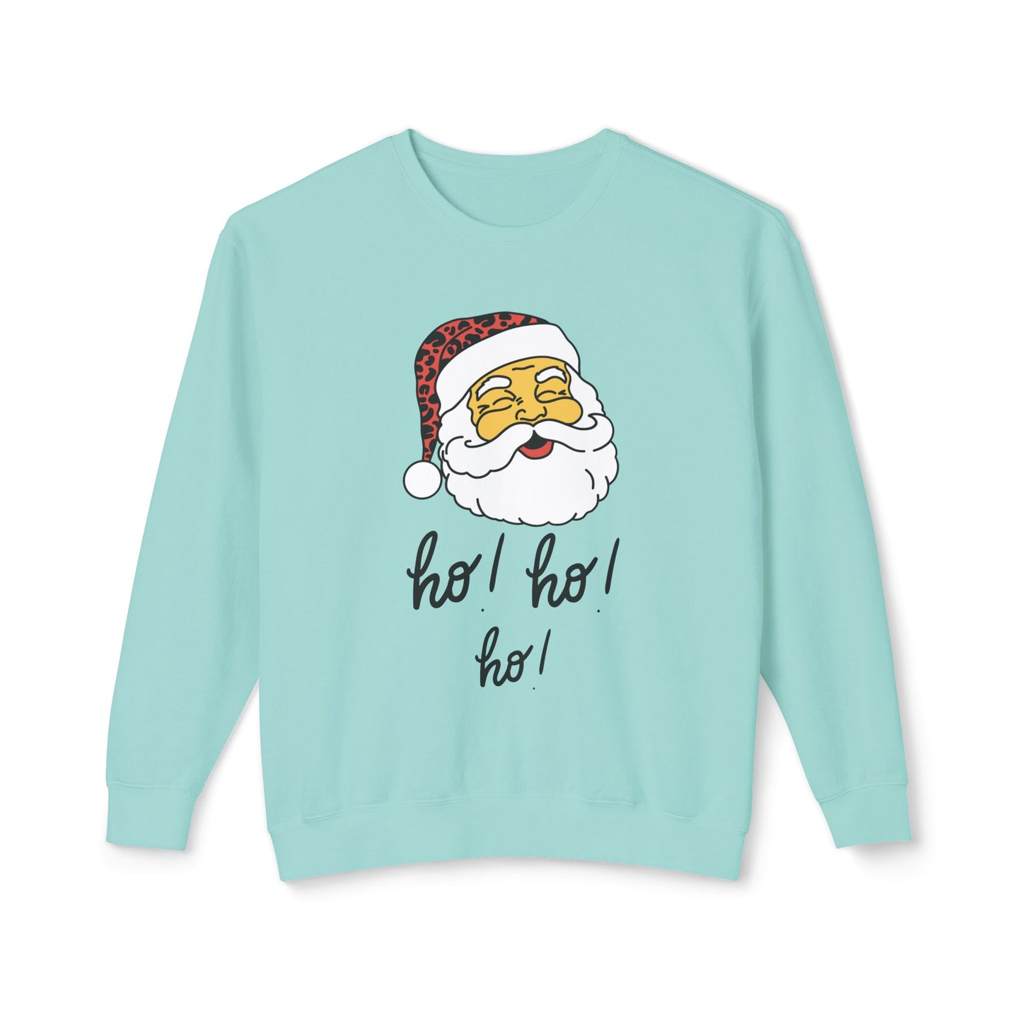 "Ho, Ho, Ho," Unisex Lightweight Crewneck Xmas Sweatshirt