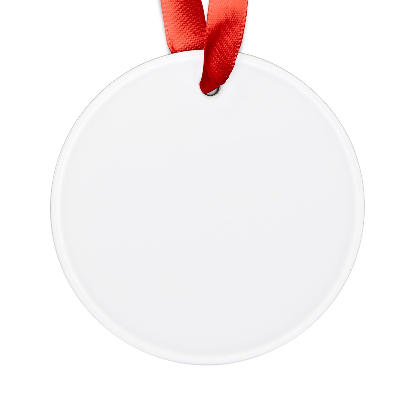 "Have You Been Good This Christmas?" Round White Acrylic Ornament with Ribbon, Personalized