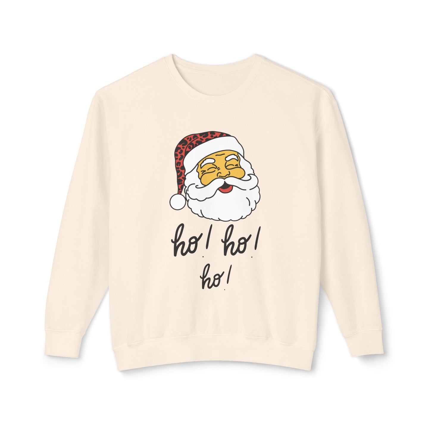 "Ho, Ho, Ho," Unisex Lightweight Crewneck Xmas Sweatshirt