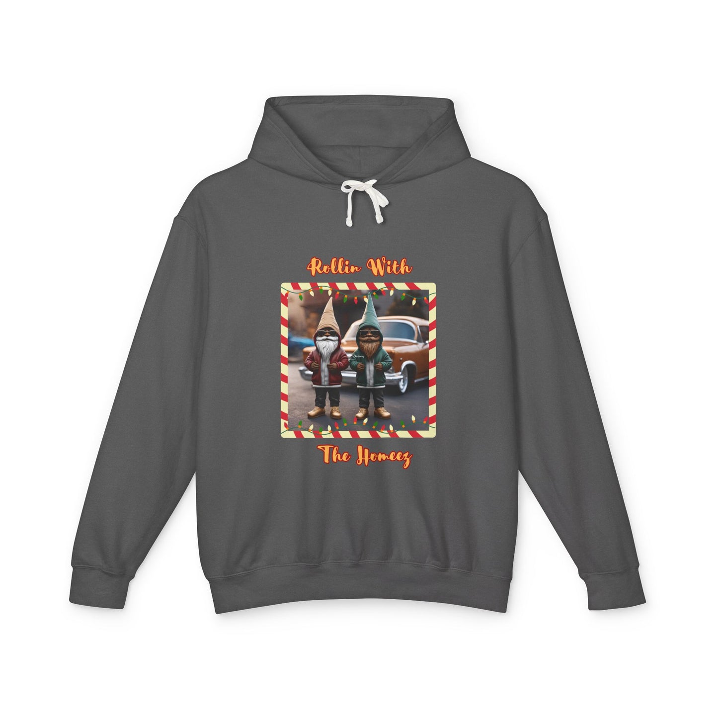 "Rollin With The Homeez" Unisex Lightweight Hooded Sweatshirt