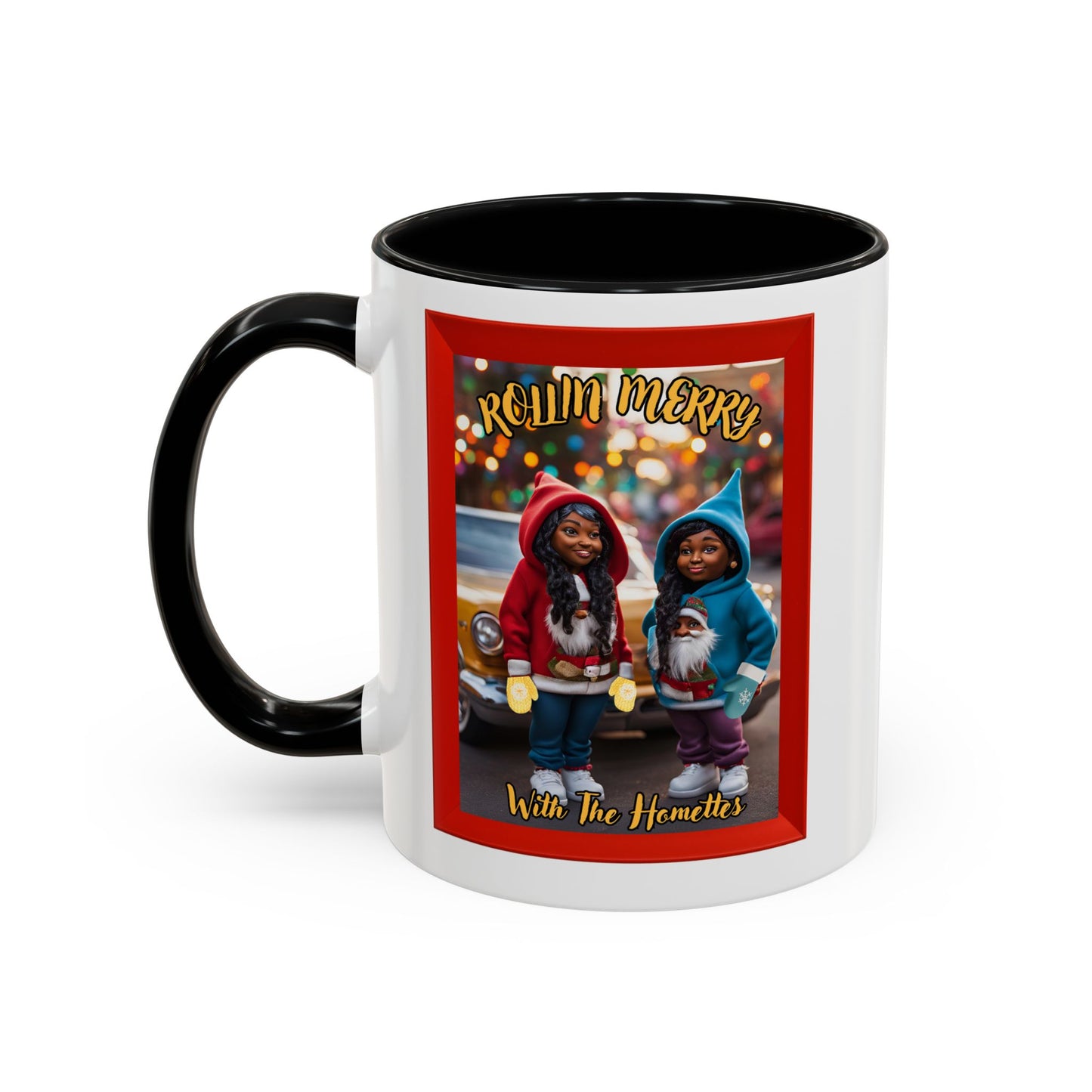 "Rollin Merry With The Homettes", Accent Coffee Mug (11, 15oz)