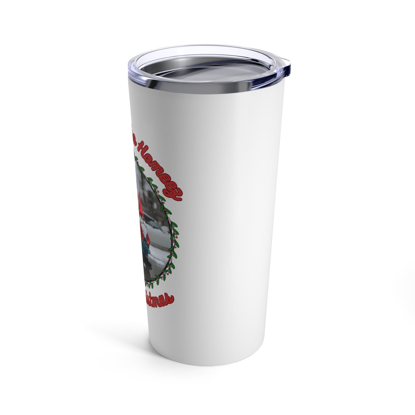 "Chillin With The Homeez-Merry Christmas"  Stainless Steel, Double Wall  20 oz White Tumbler