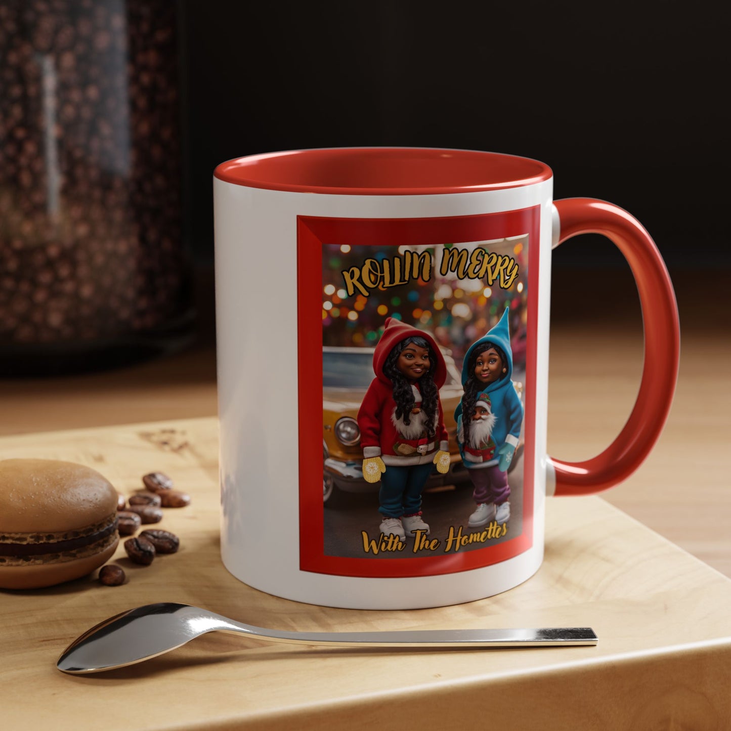 "Rollin Merry With The Homettes", Accent Coffee Mug (11, 15oz)