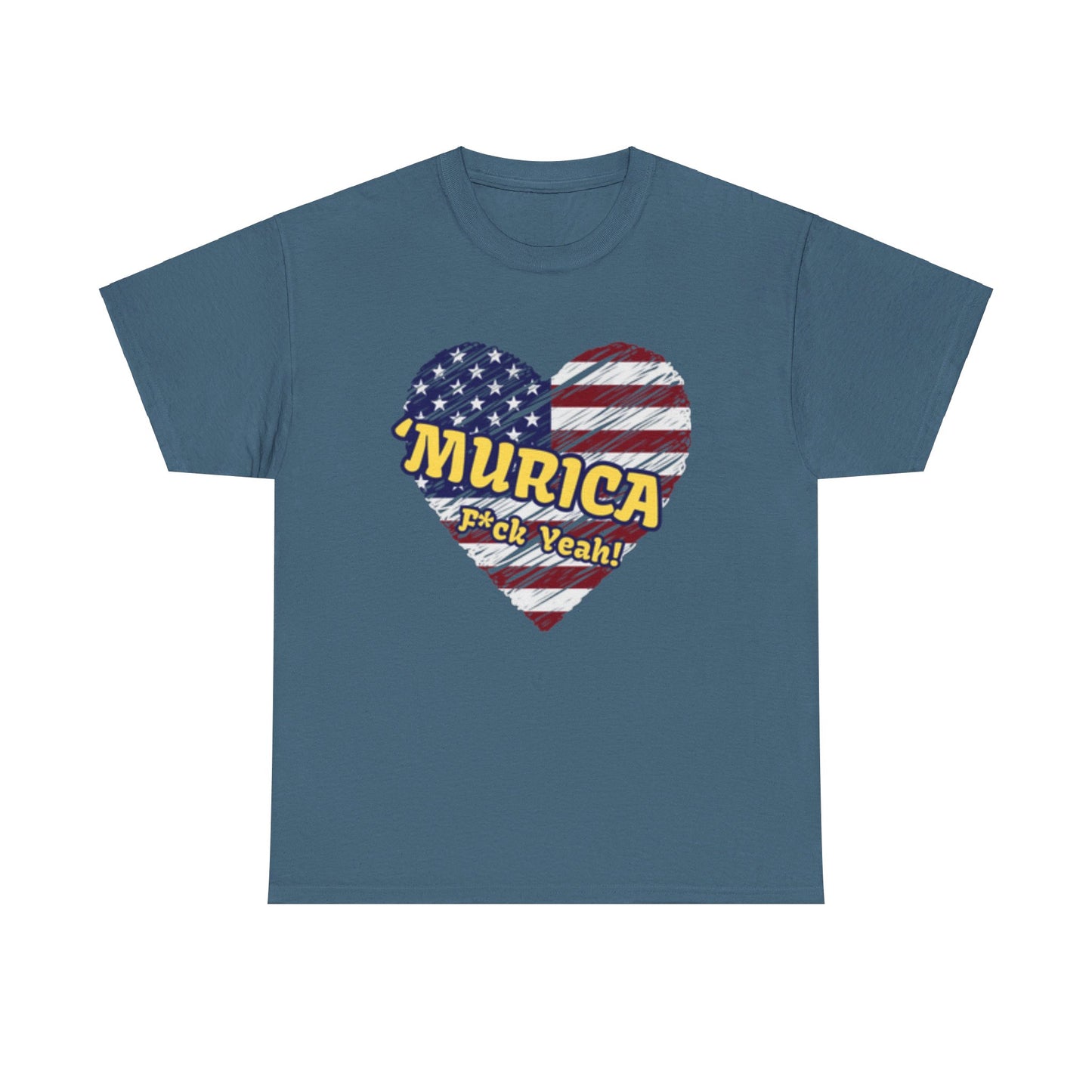 "MURICA" (yellow text), Unisex Heavy Cotton Tee