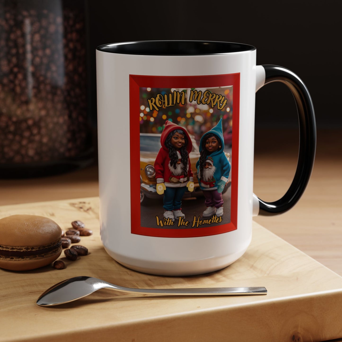 "Rollin Merry With The Homettes", Accent Coffee Mug (11, 15oz)