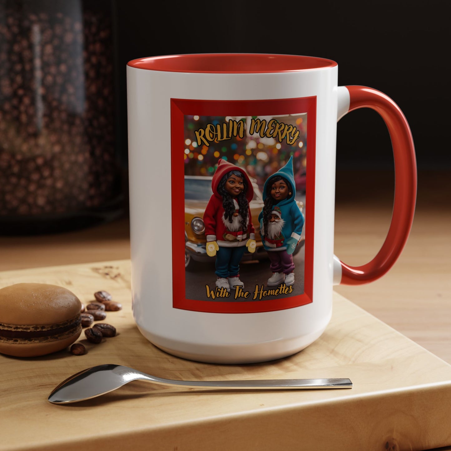 "Rollin Merry With The Homettes", Accent Coffee Mug (11, 15oz)