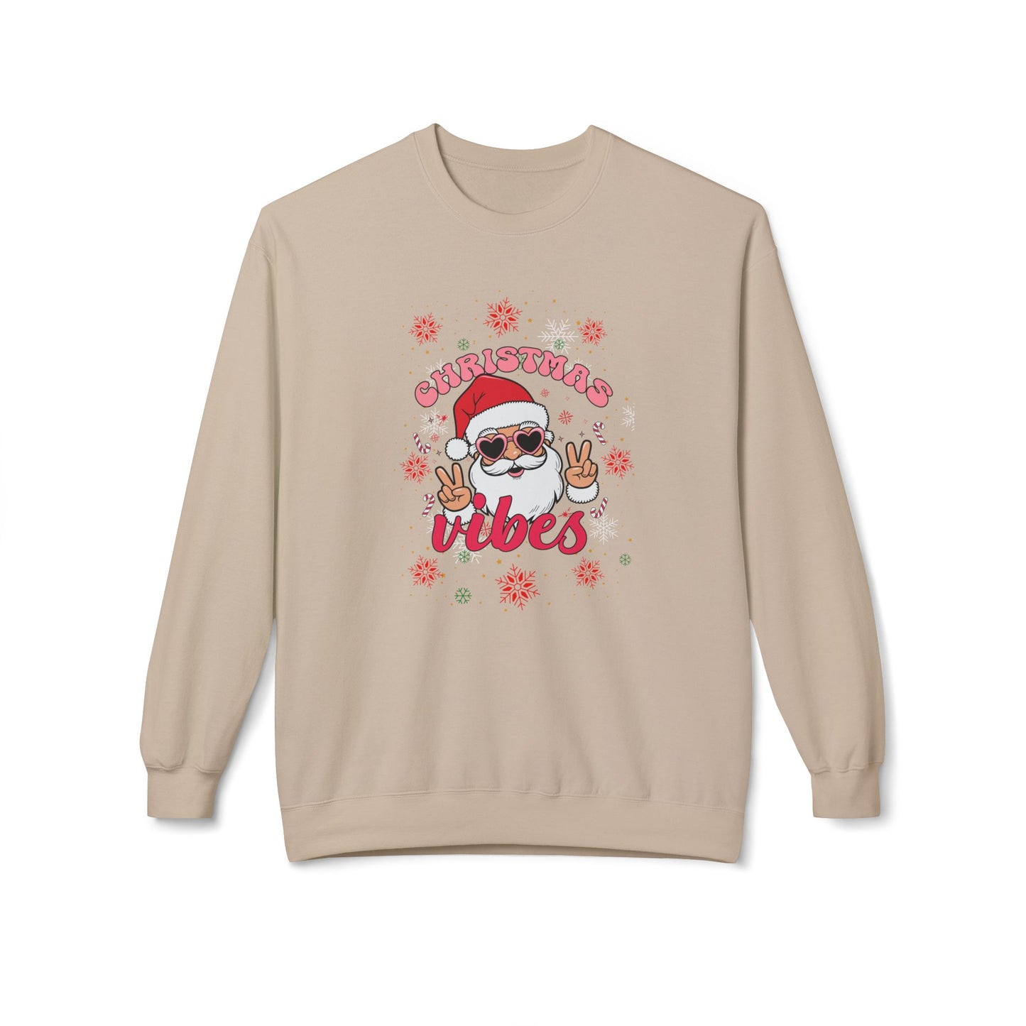 "Christmas Vibes" Unisex Midweight ,Softstyle Fleece Crewneck Sweatshirt