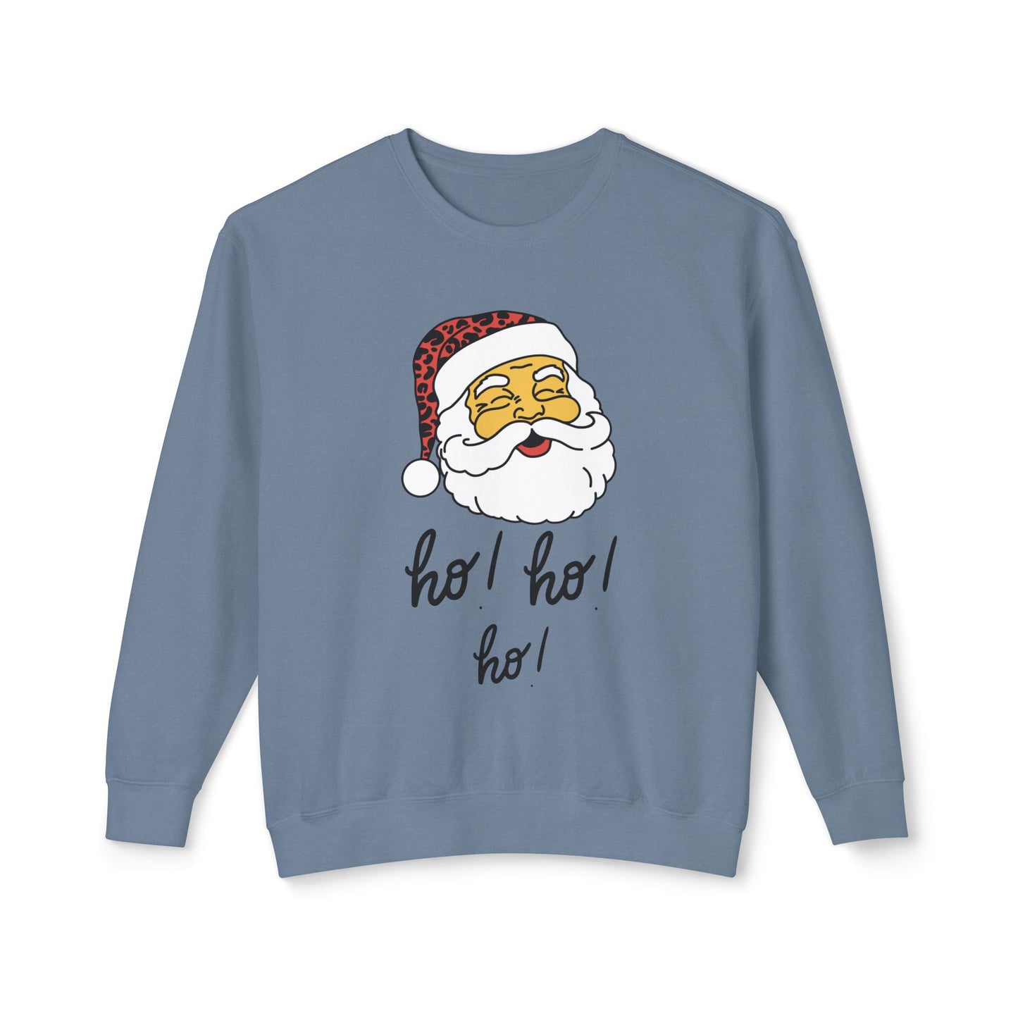 "Ho, Ho, Ho," Unisex Lightweight Crewneck Xmas Sweatshirt