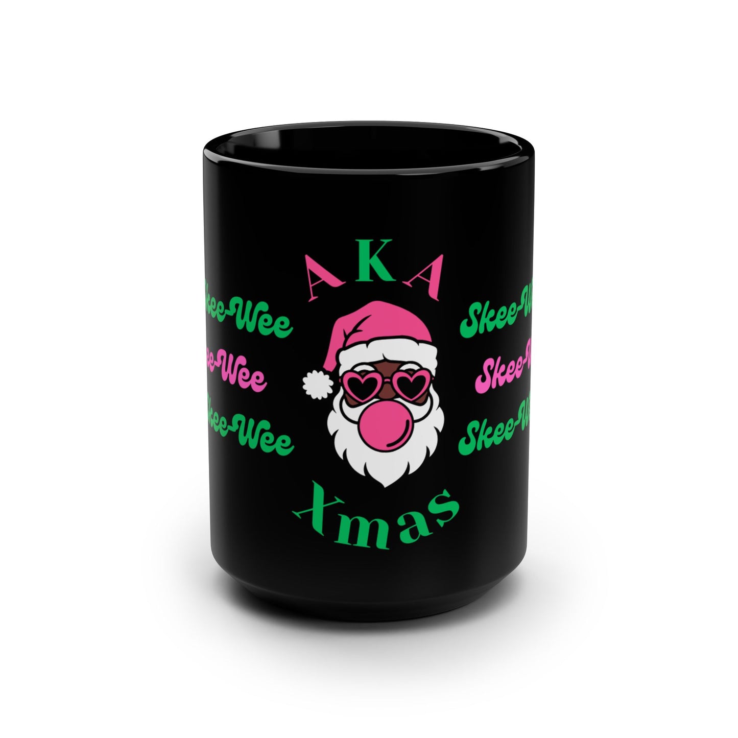 "AKA Xmas"  15 oz, Black Ceramic Mug