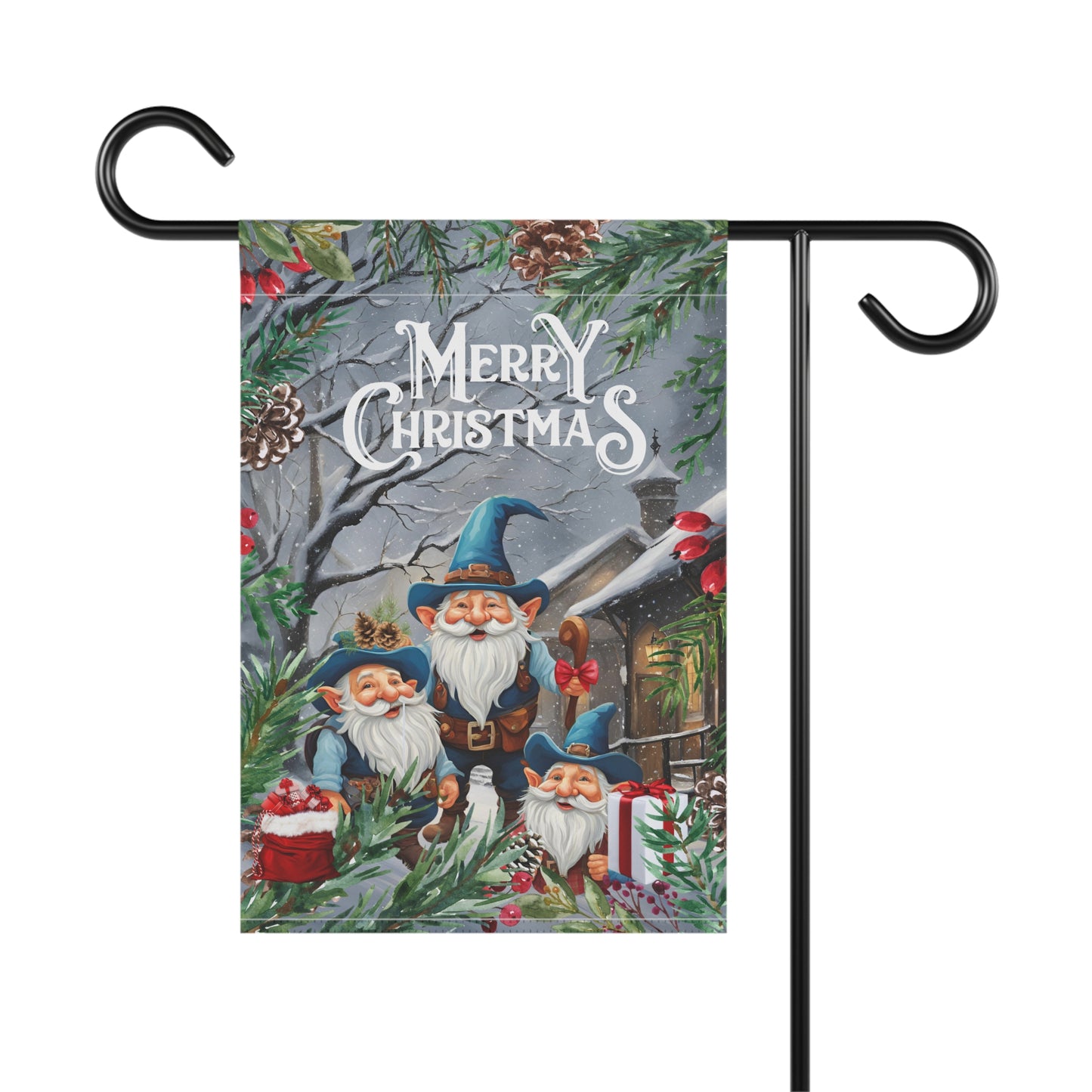 "Merry Christmas " Winter Wonderland, Lawn/Garden Banner, 12 in x 18 in