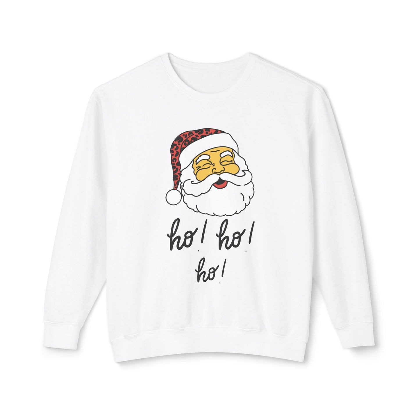 "Ho, Ho, Ho," Unisex Lightweight Crewneck Xmas Sweatshirt