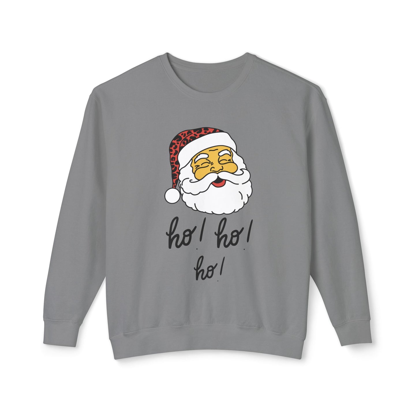 "Ho, Ho, Ho," Unisex Lightweight Crewneck Xmas Sweatshirt