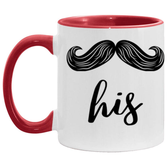 "His" wrap around, 11oz Two-Tone Mug.