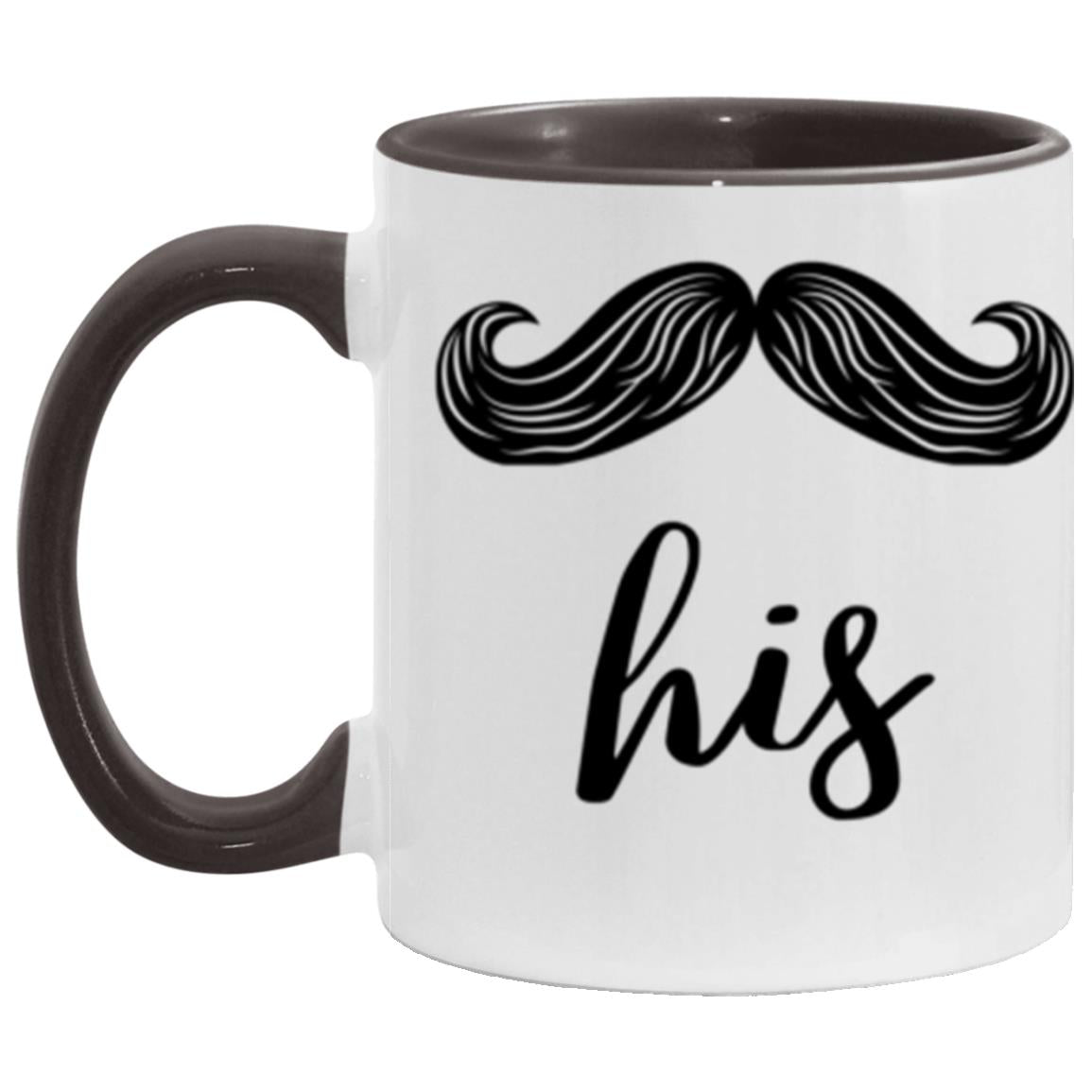 "His" wrap around, 11oz Two-Tone Mug.