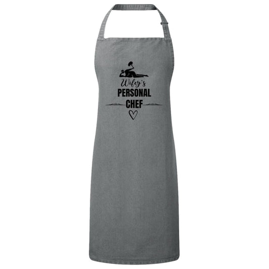 "Wifey's Personal Chef-Dad Bod with Steak",   Unisex Bib Apron