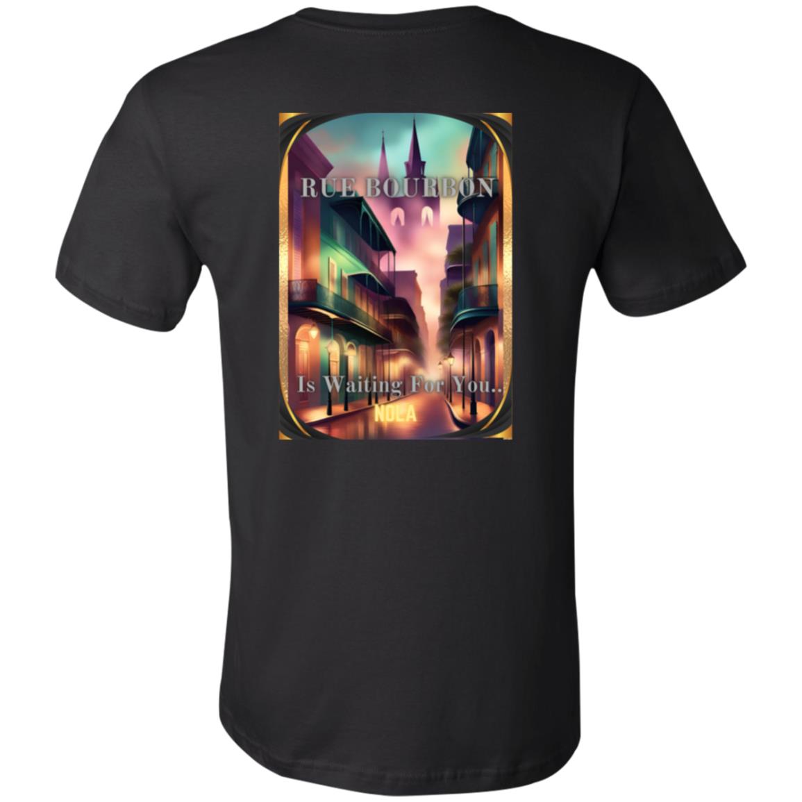 " RUE BOURBON"  Double-Sided Unisex Jersey Tee-Shirt