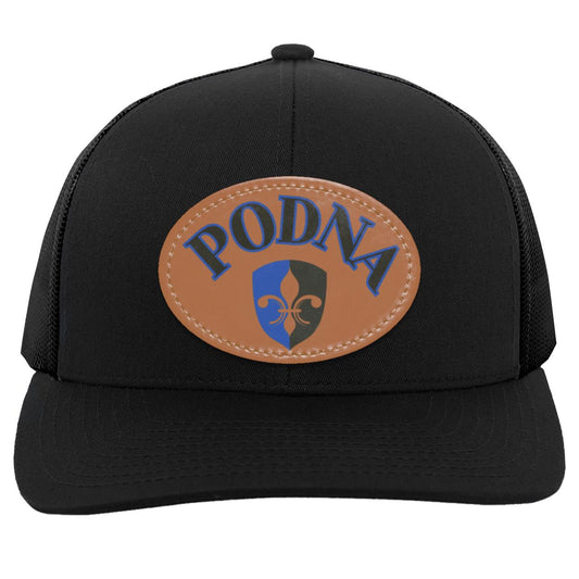 "PODNA", Trucker Snap Back With Vegan Leather Patch