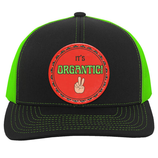 "It's Organtic" Snap Back Trucker Hat with Circular Vegan Leather