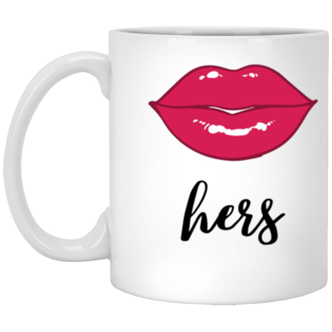 " Hers" wrap around design, 11 oz white mug