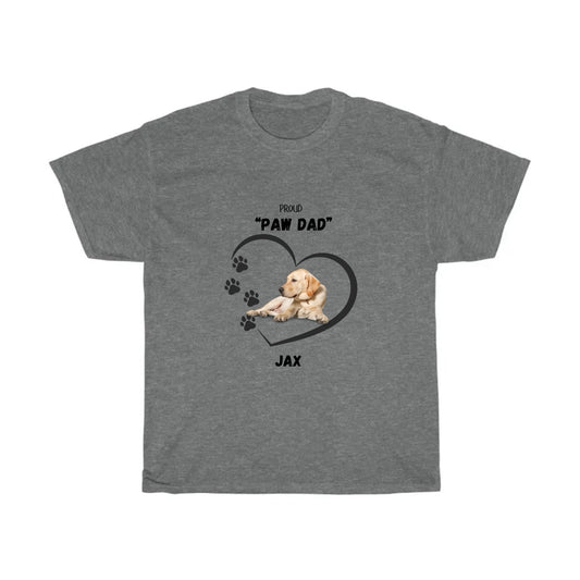 "PAW DAD"  Golden Labrador , Personalized Cotton Tee