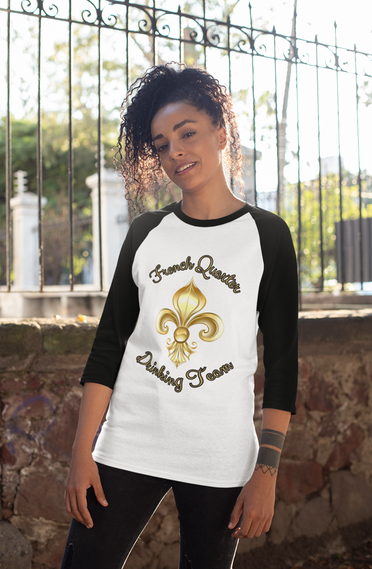 French Quarter Drinking Team, Raglan Sleeve shirt